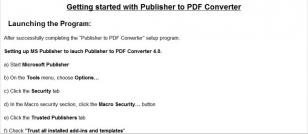 Publisher to PDF Converter main screen