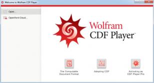 Wolfram CDF Player main screen