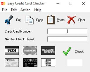 Easy Credit Card Checker main screen