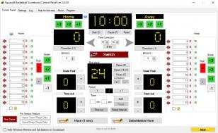 Eguasoft Basketball Scoreboard main screen