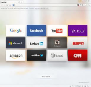 360 Browser main screen