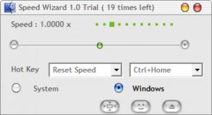 Speed Wizard main screen