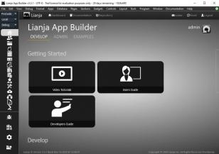 Lianja App Builder main screen