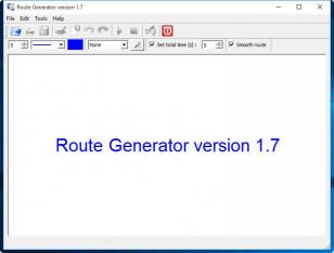 Route Generator main screen