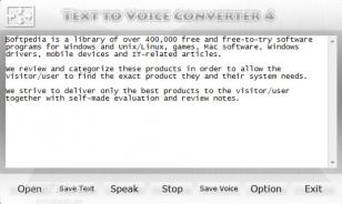 Text to Voice Converter main screen