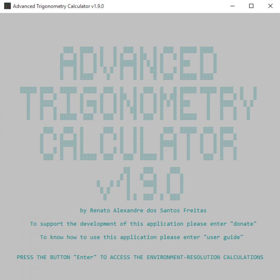 Advanced Trigonometry Calculator main screen