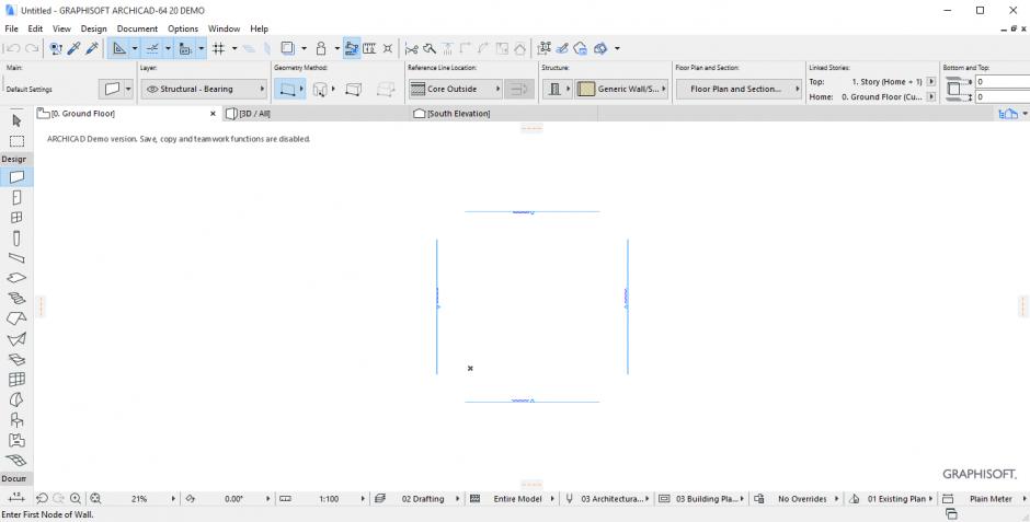 ARCHICAD 20 main screen