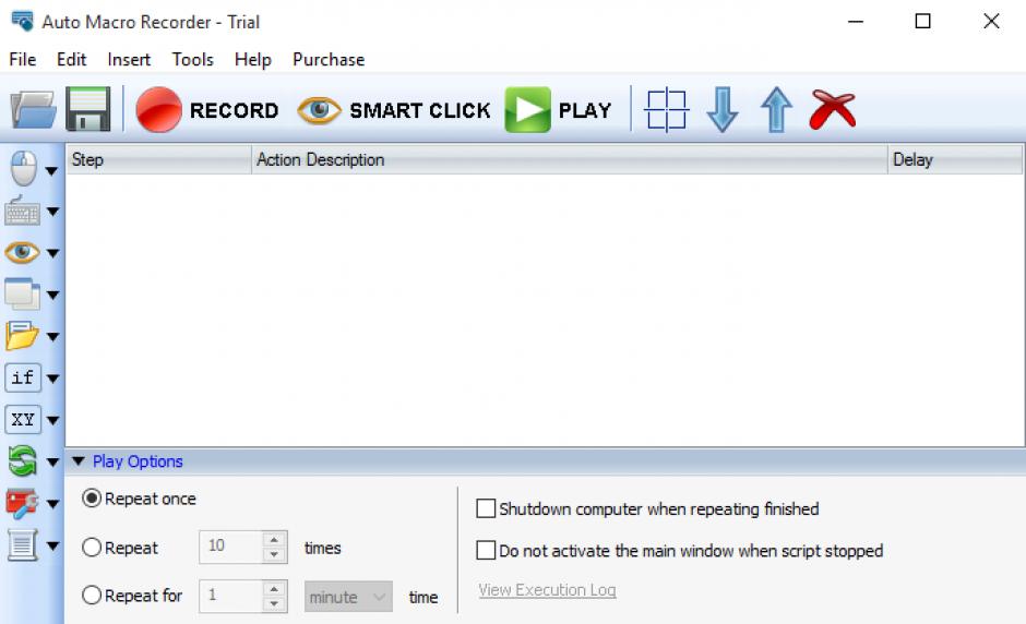 Auto Macro Recorder main screen