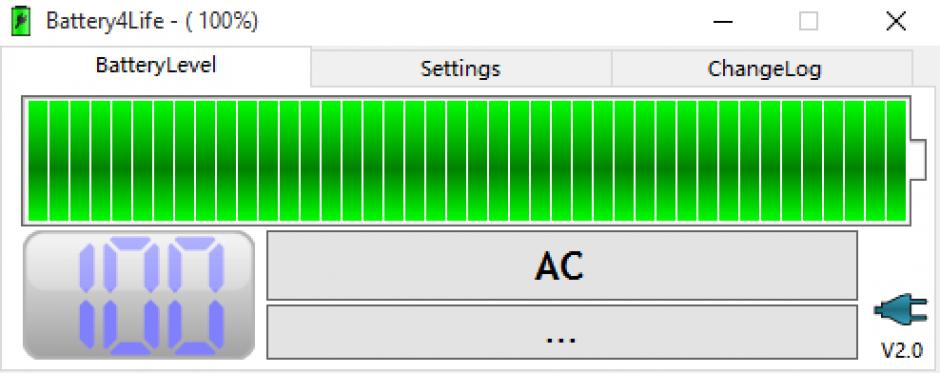 Battery4Life main screen