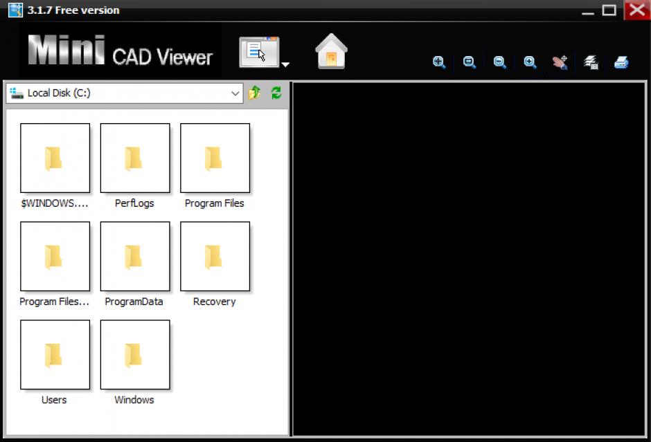 Mini CAD Viewer main screen
