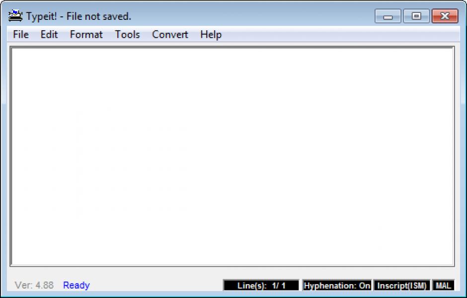 screenshot of program