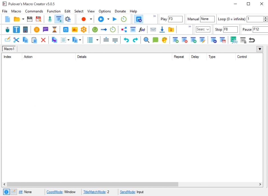 Pulover's Macro Creator main screen