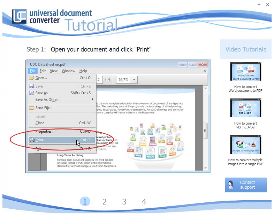 Universal Document Converter main screen