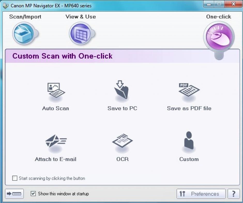 screenshot of program