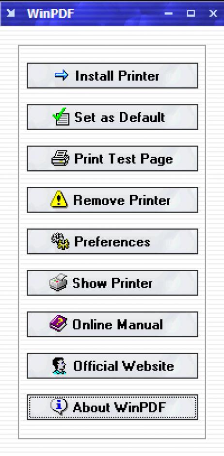 WinPDF main screen