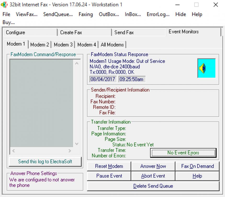 32bit Internet Fax main screen