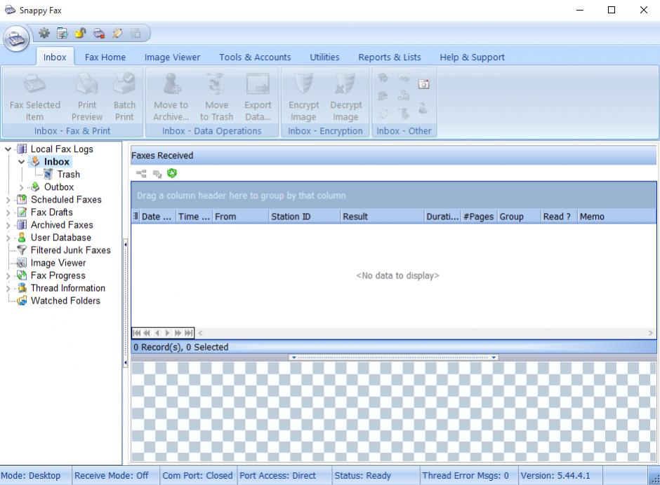 screenshot of program