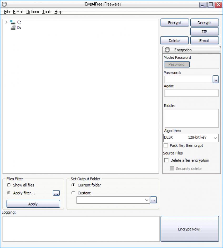 screenshot of program