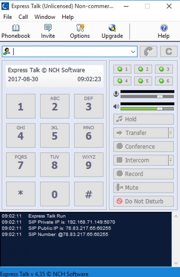 Express Talk main screen