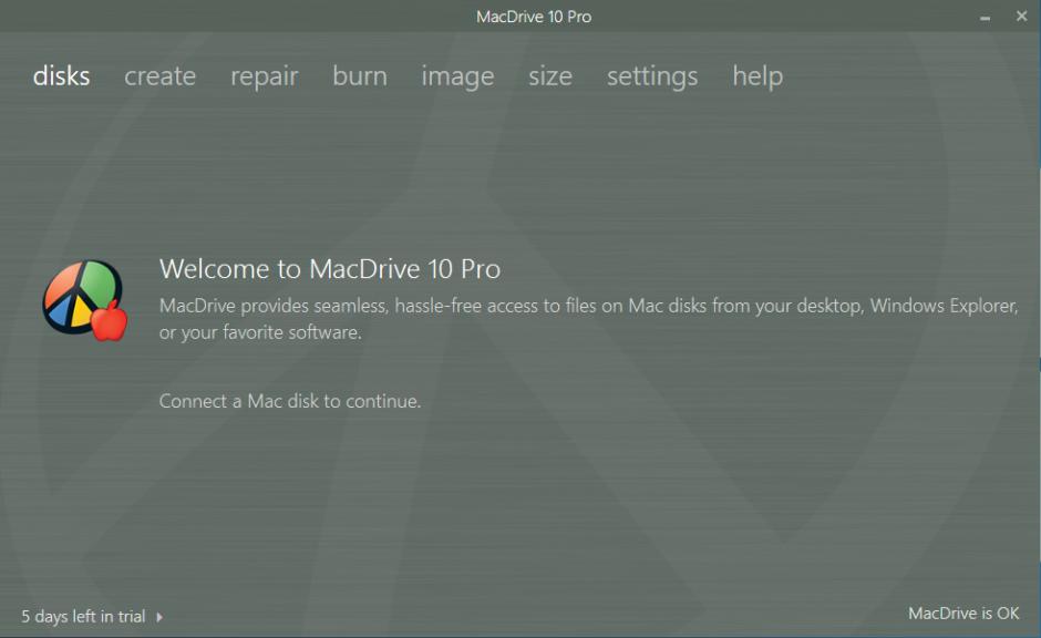 MacDrive Pro main screen