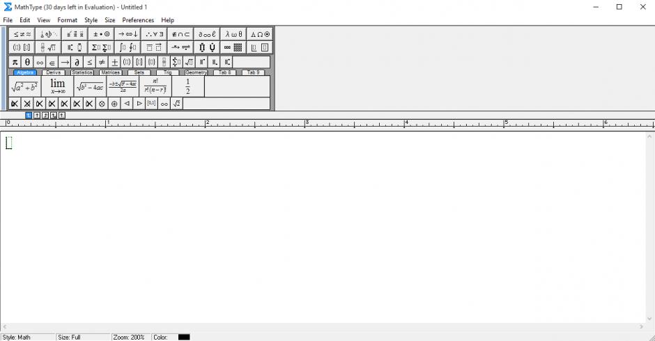 MathType main screen