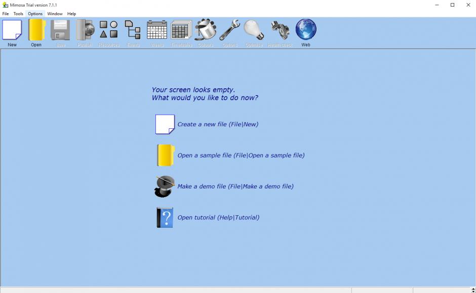 screenshot of program