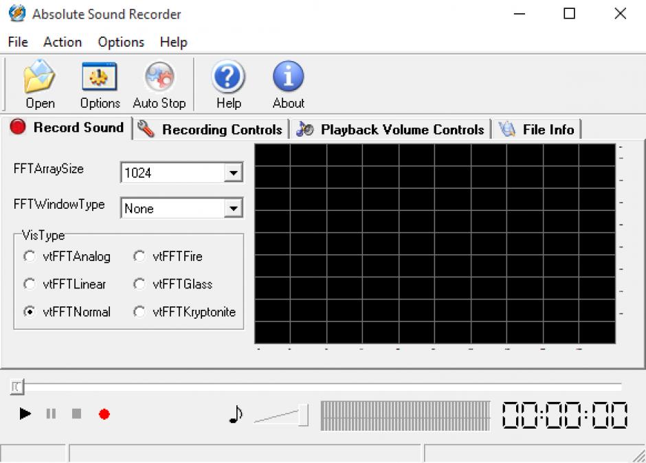 Absolute Sound Recorder main screen