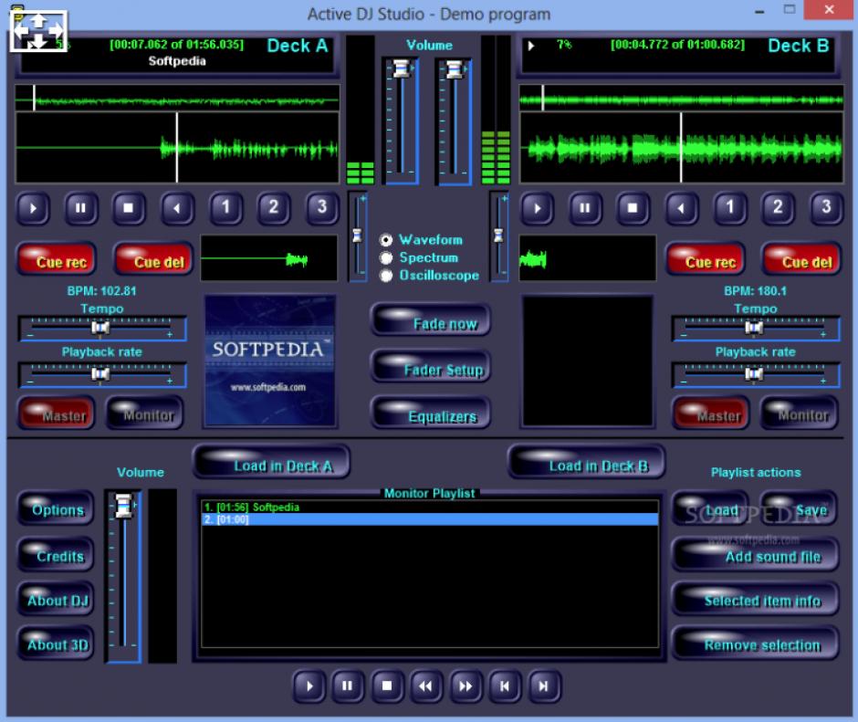 Active DJ Studio main screen