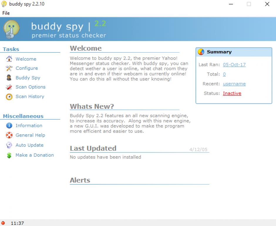 Buddy Spy main screen