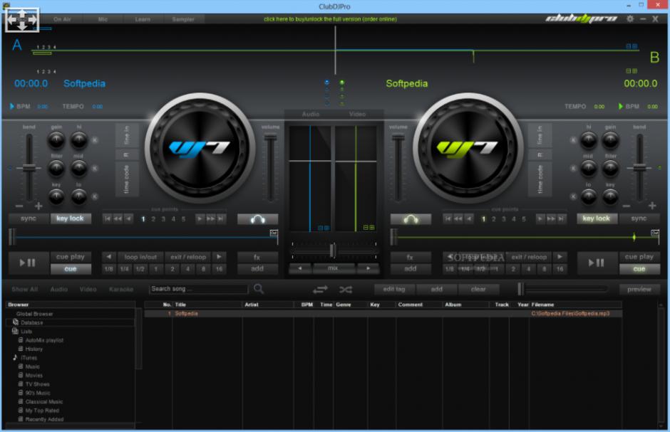 Club DJ Pro main screen