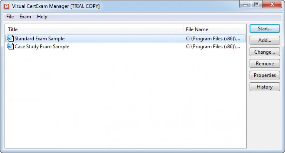 screenshot of program