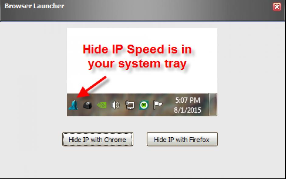 Hide IP Speed main screen