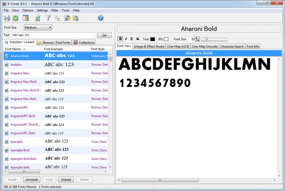 screenshot of program