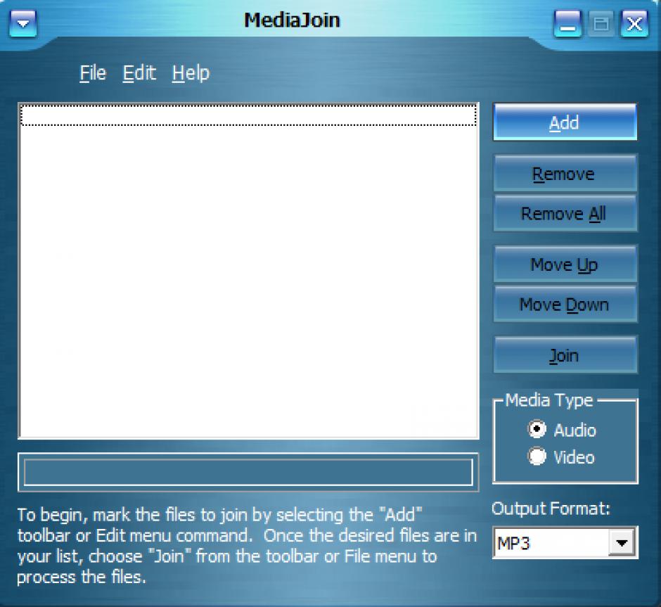 MediaJoin main screen