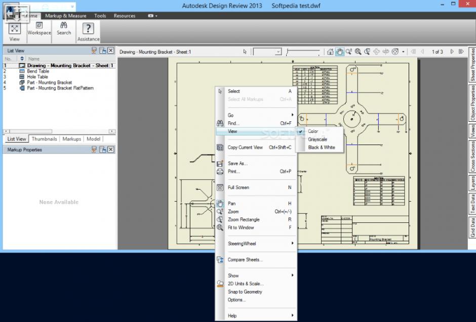 Autodesk Design Review 2013 main screen
