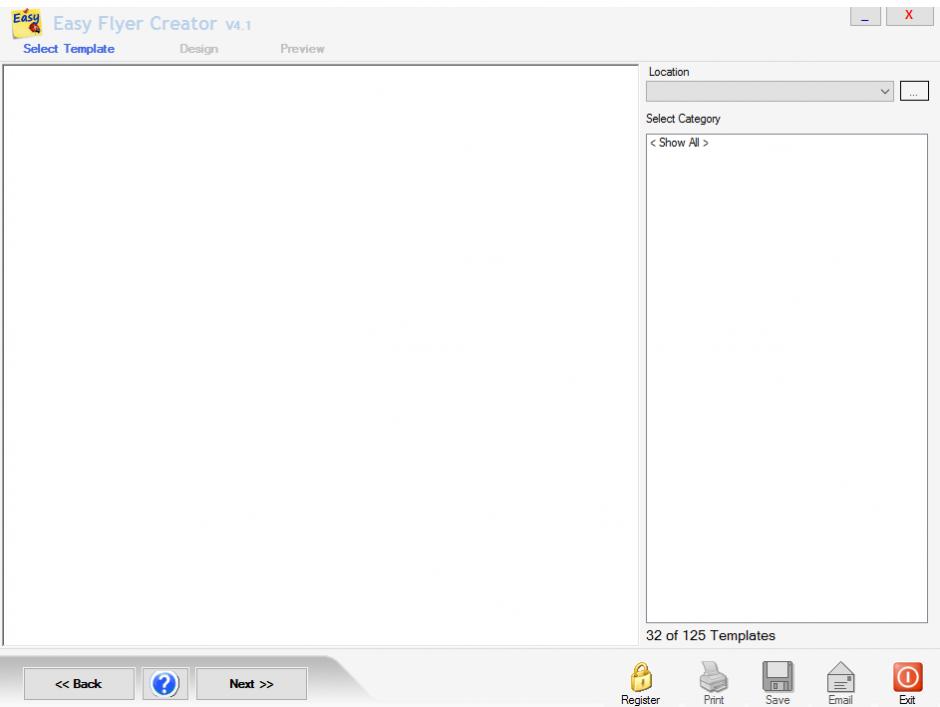 Easy Flyer Creator main screen