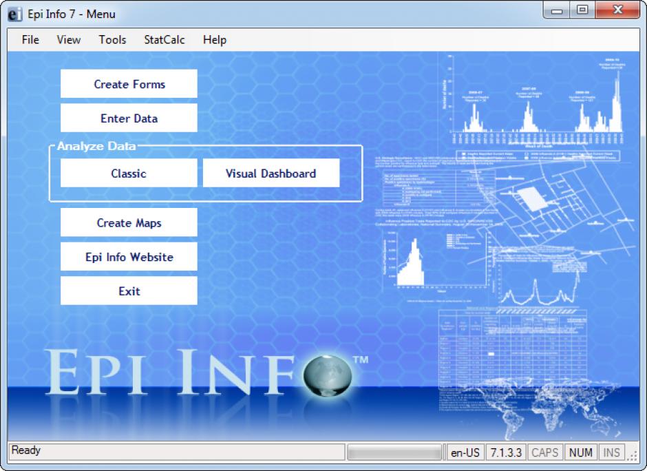 Epi Info main screen