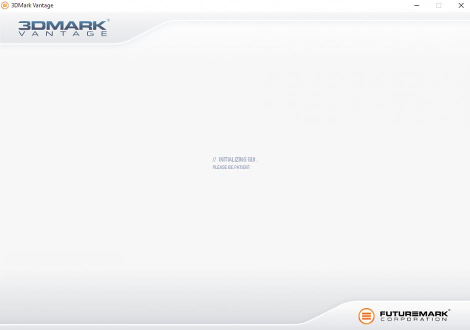 3DMark Vantage main screen