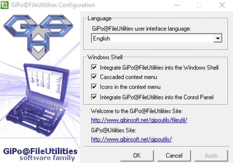 GiPo FileUtilities main screen