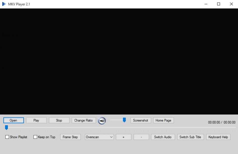 MKV Player main screen