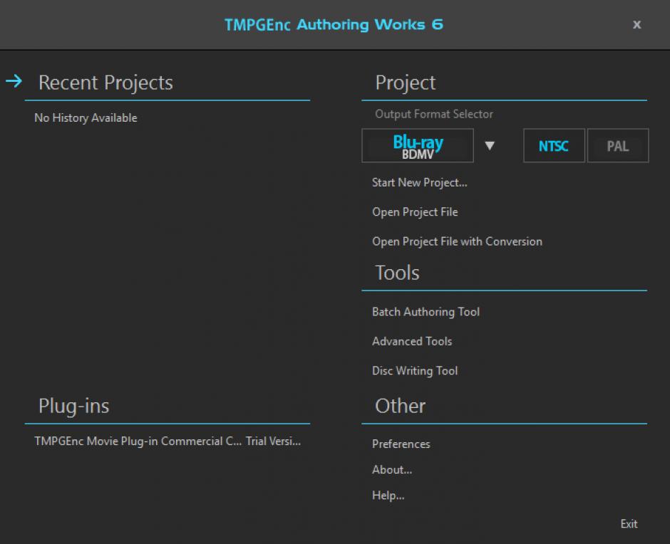 TMPGEnc Authoring Works main screen