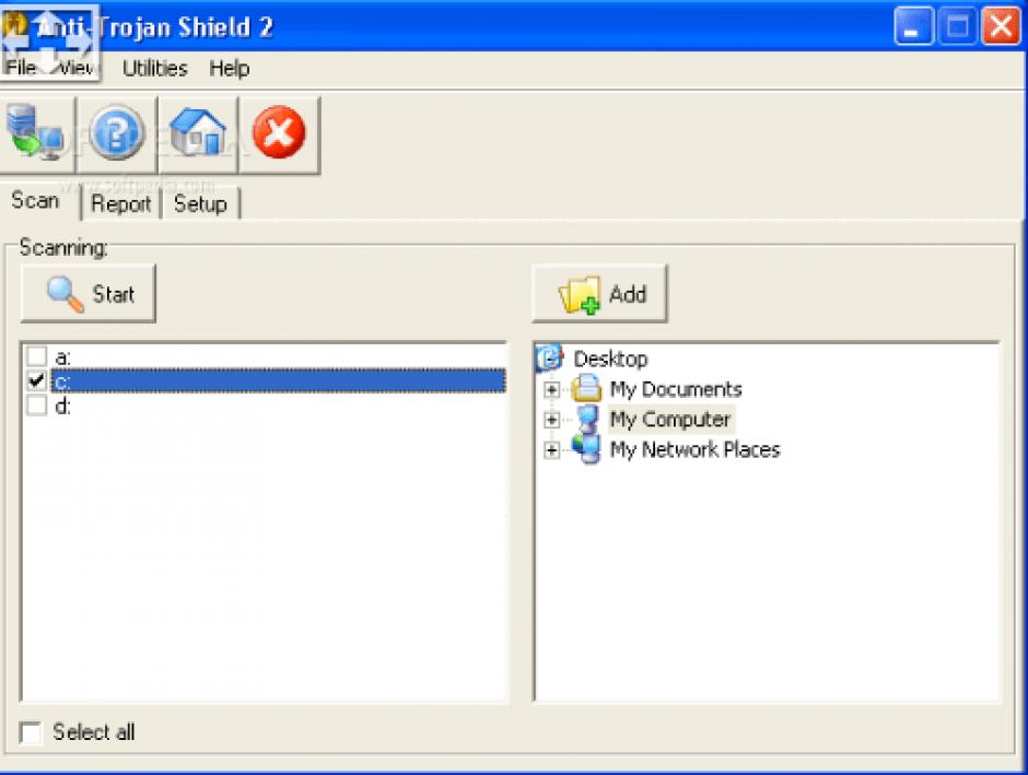 screenshot of program