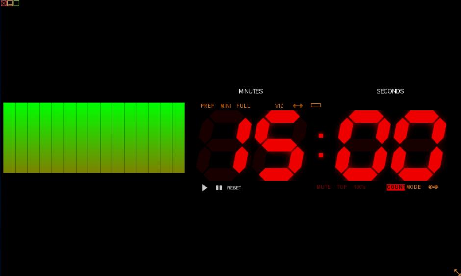 BlingClock Timer main screen