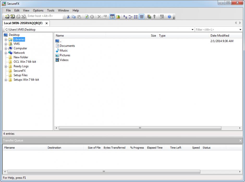 screenshot of program