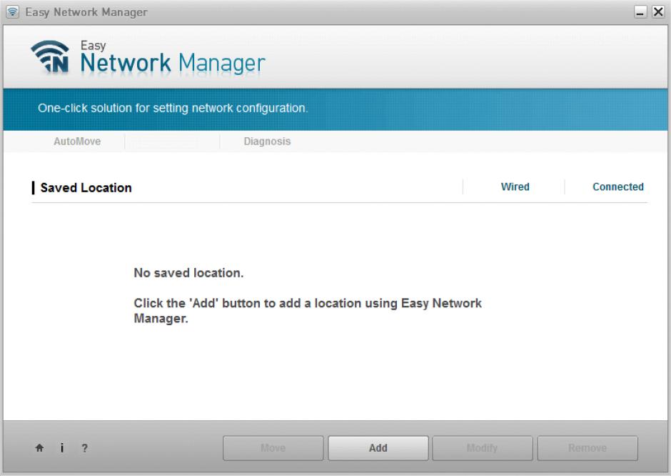 Easy Network Manager main screen