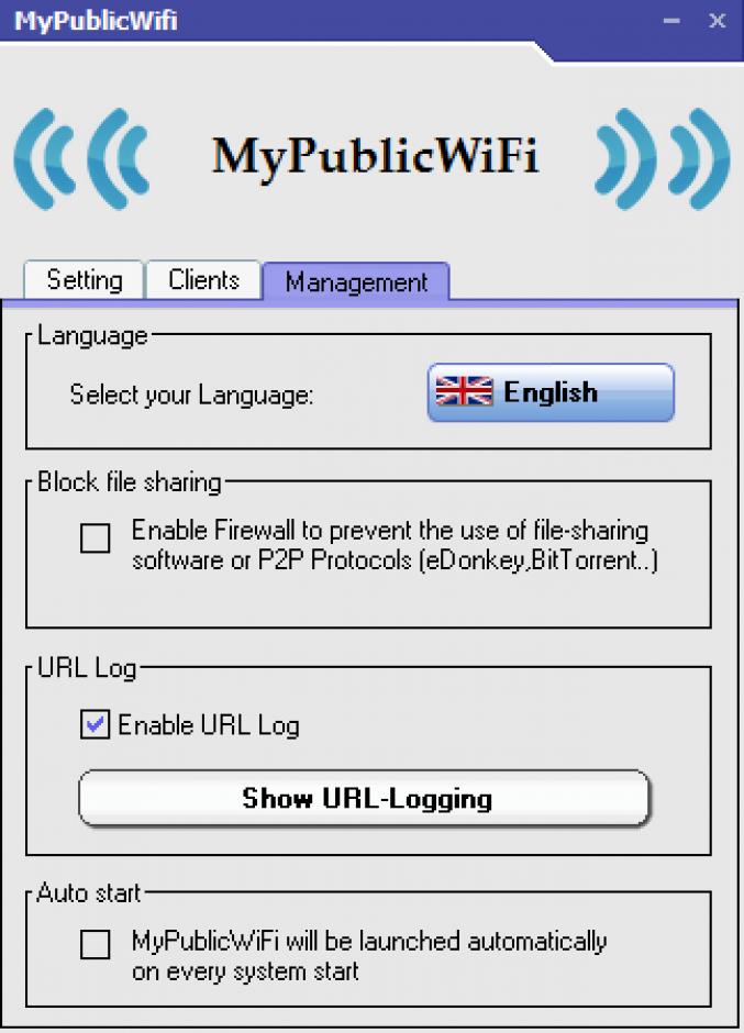 MyPublicWiFi main screen