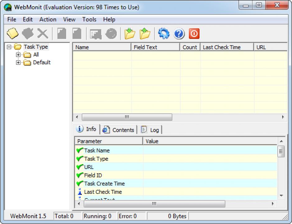 screenshot of program