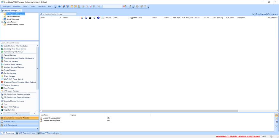 SmartCode VNC Manager Enterprise Edition main screen