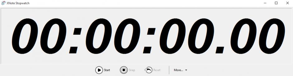 XNote Stopwatch main screen