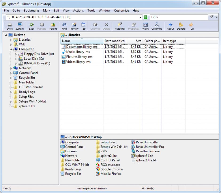 screenshot of program